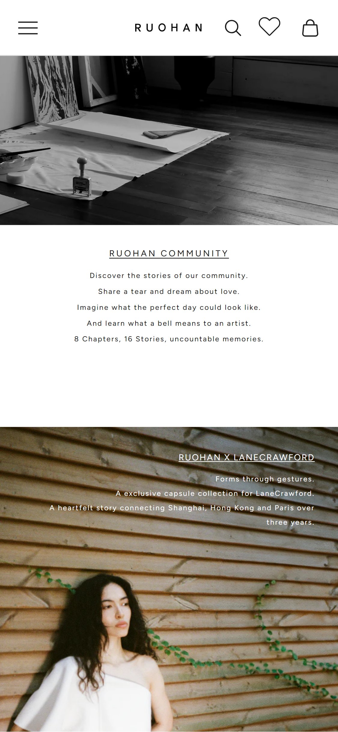 Ruohan — Editorial imagery only, no reviews or press logos